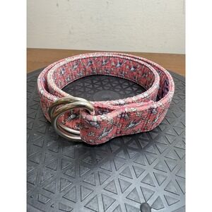 Vineyard Vines Red Fabric Ring Belt-Size Small Lobster Lobstah Clams Bananas‎